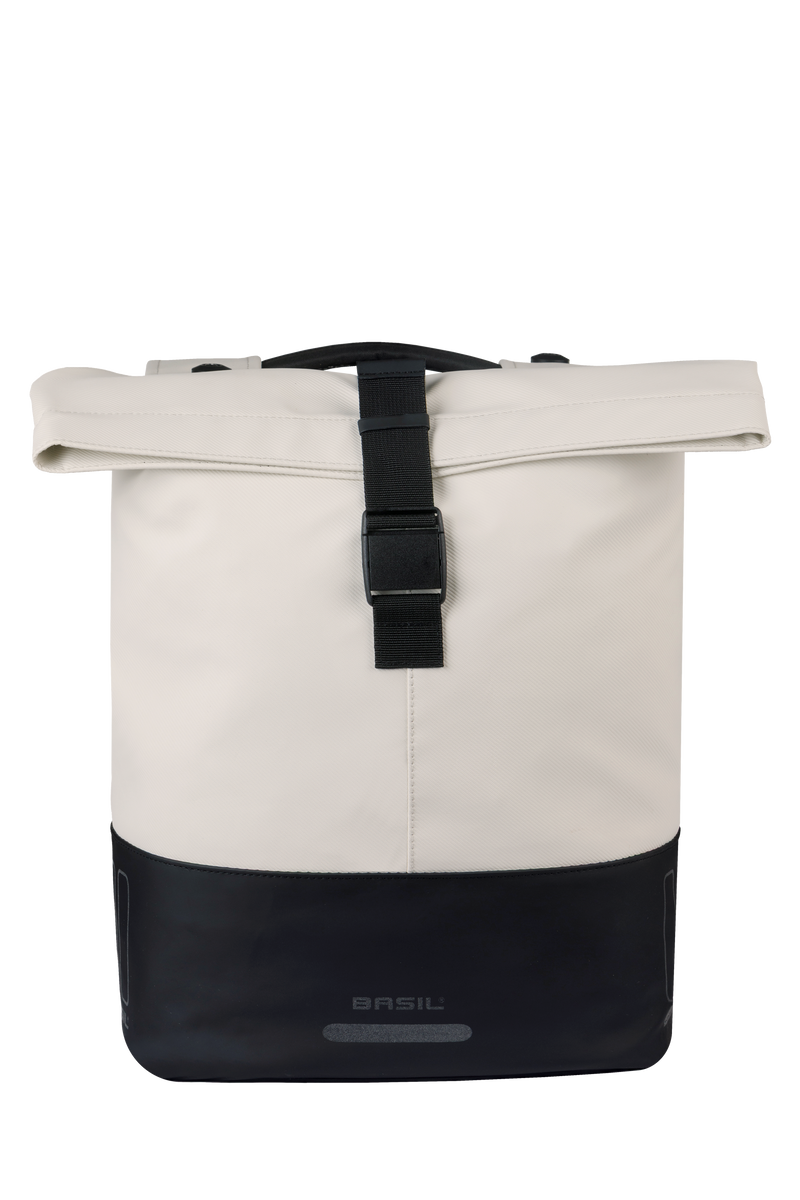 Afbeelding laden in galerijviewer, Basil b.v. dubbele fietstas basil cove mik 28-32l 14 x 29 x 36 cm - wit zwart
