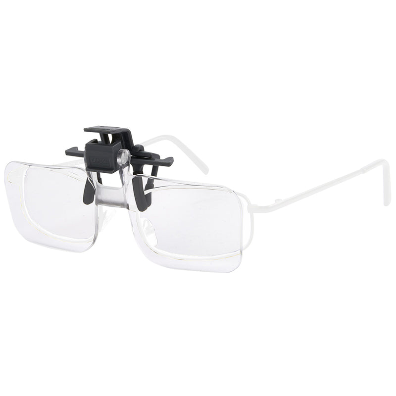 Afbeelding laden in galerijviewer, Carson loepbril 2x (+4.00 dioptrie) clip-on en flip-up
