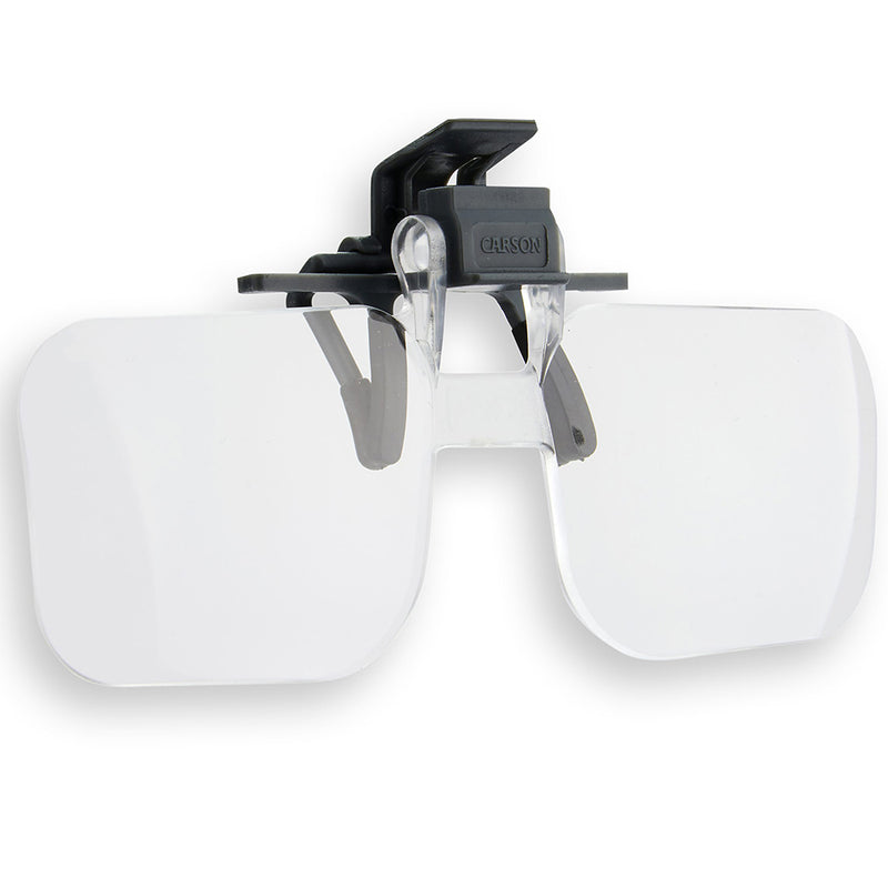 Afbeelding laden in galerijviewer, Carson loepbril 1,5x (+2.25 dioptrie) clip-on en flip-up

