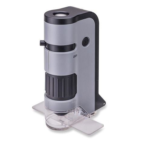 Afbeelding laden in galerijviewer, Carson handmicroscoop mp-250 microflip 100-200x met smartphone adapter
