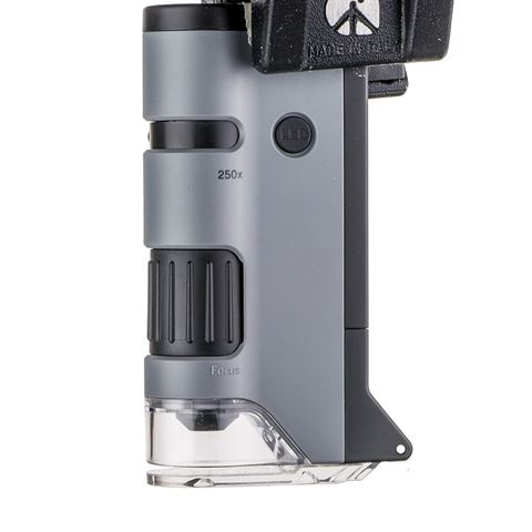 Afbeelding laden in galerijviewer, Carson handmicroscoop mp-250 microflip 100-200x met smartphone adapter
