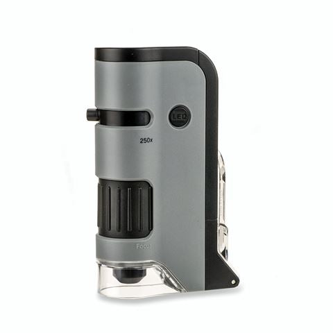 Afbeelding laden in galerijviewer, Carson handmicroscoop mp-250 microflip 100-200x met smartphone adapter
