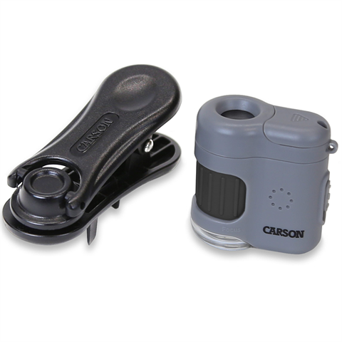 Afbeelding laden in galerijviewer, Carson zakmicroscoop mm-380 micromini 20x met smartphone adapter
