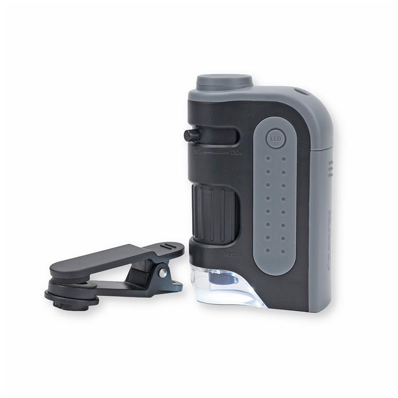 Afbeelding laden in galerijviewer, Carson handmicroscoop mm-350 microbrite plus 60-120x met smartphone adapter
