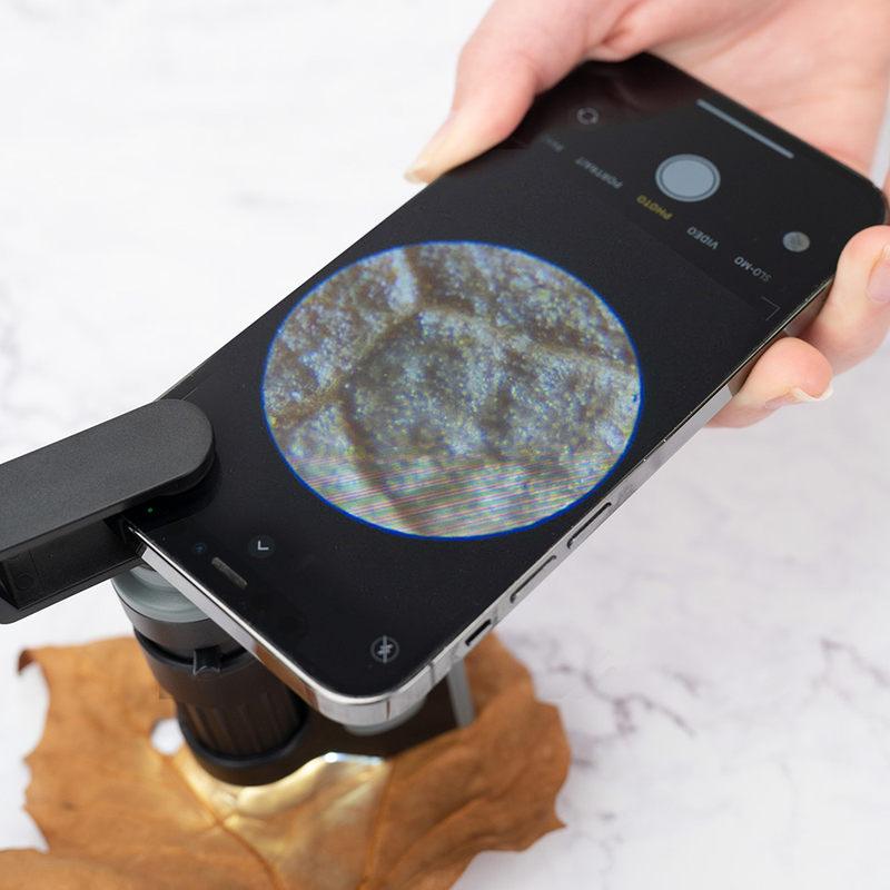 Afbeelding laden in galerijviewer, Carson handmicroscoop mm-350 microbrite plus 60-120x met smartphone adapter
