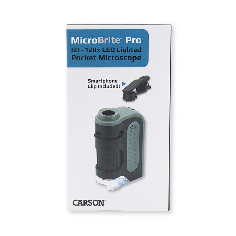 Afbeelding laden in galerijviewer, Carson handmicroscoop mm-350 microbrite plus 60-120x met smartphone adapter
