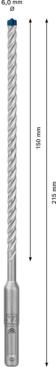 Bosch accessories expert sds plus-7x 2608900182 hamerboor 30-delig 6.00 mm gezamenlijke lengte 215 mm sds-plus 30 stuk(
