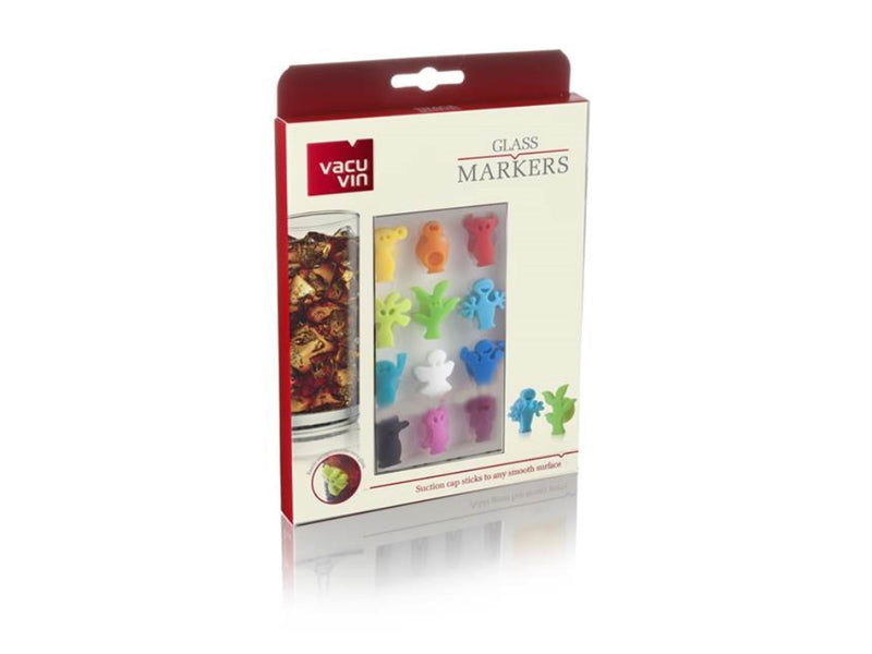 Afbeelding laden in galerijviewer, Vacu vin vacuvin glass markers party people - set van 12 stuks

