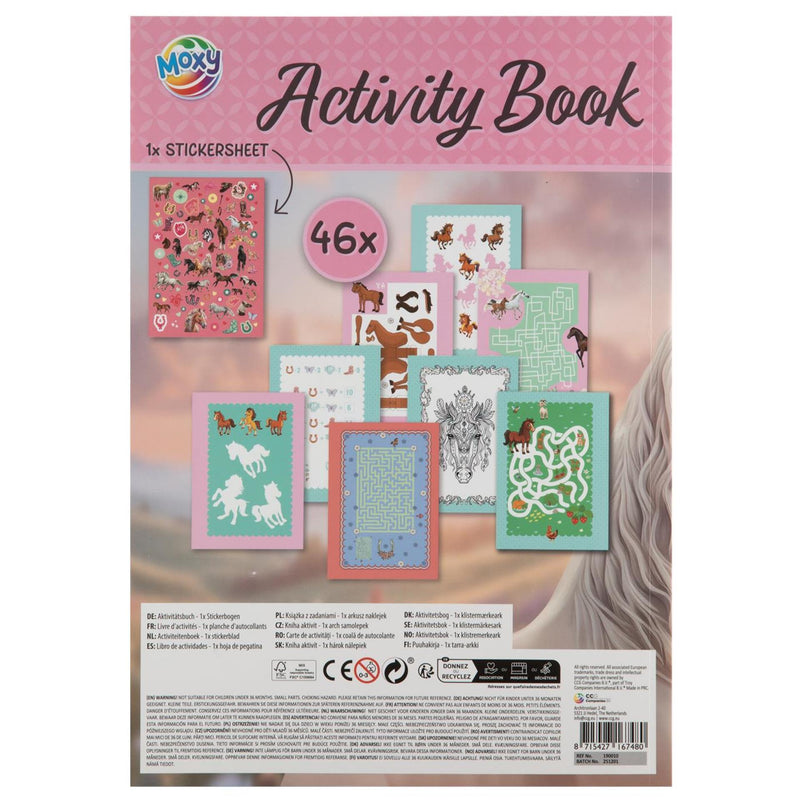Afbeelding laden in galerijviewer, Moxy horses activiteitenboek met stickers a4 24 pagina's 29,7x21cm
