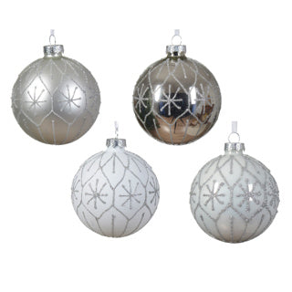 Afbeelding laden in galerijviewer, Kerstbal glas 2 kleuren assorti 8 cm | 12 stuks
