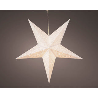 Afbeelding laden in galerijviewer, Kaemingk led ster papier steady binnen wit warm wit 60 cm
