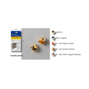 Darice • bell kap loop 4pcs gold