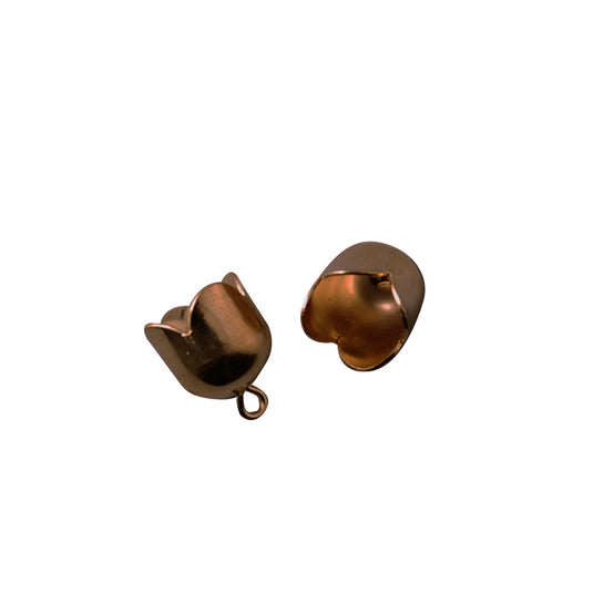 Darice • bell kap with loop 10mm 8pcs antique copper