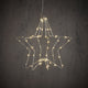 Edelman ster hangend zilver warm wit 60led bo - h30xd30cm | 3 stuks