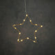 Edelman ster goud warm wit 15led battery operated - d34cm | 6 stuks