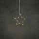 Edelman ster goud warm wit 8led battery operated - d15cm