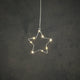 Edelman ster zilver warm wit 8led battery operated - d15cm