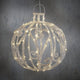 Edelman kroonluchter acryl zilver warm wit ip44 80 led timer - h32xd30cm