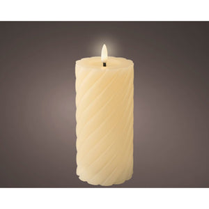 Kaemingk led kaars wax steady binnen creme h.17.3cm d.7.5cm