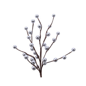 Kaemingk steker foam foam berries zilver | 5 stuks
