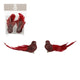 Edelman clip vogel rood 2 stuks - l8xb5xh6,5cm | 6 stuks