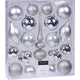 No brand kerst hangdeco set 19sts zilver