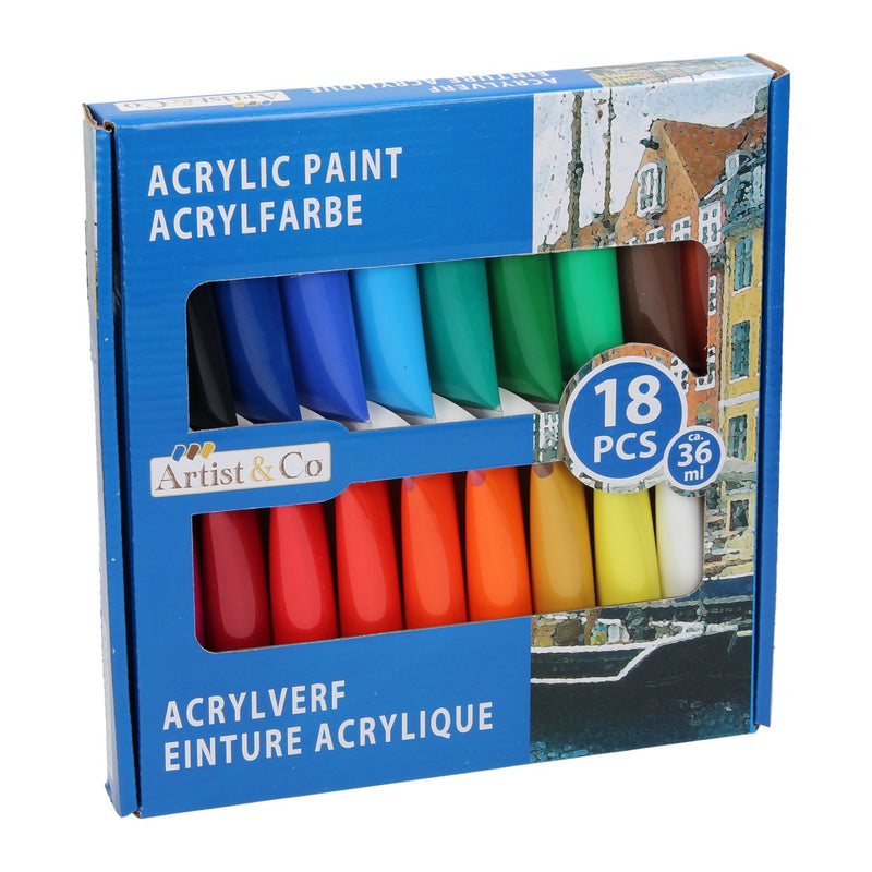 Afbeelding laden in galerijviewer, Acrylverf, 18dlg.
