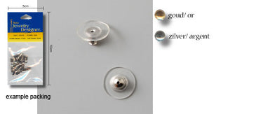 Darice • brass bullet clutch, plastic pad 11mm x10 gold