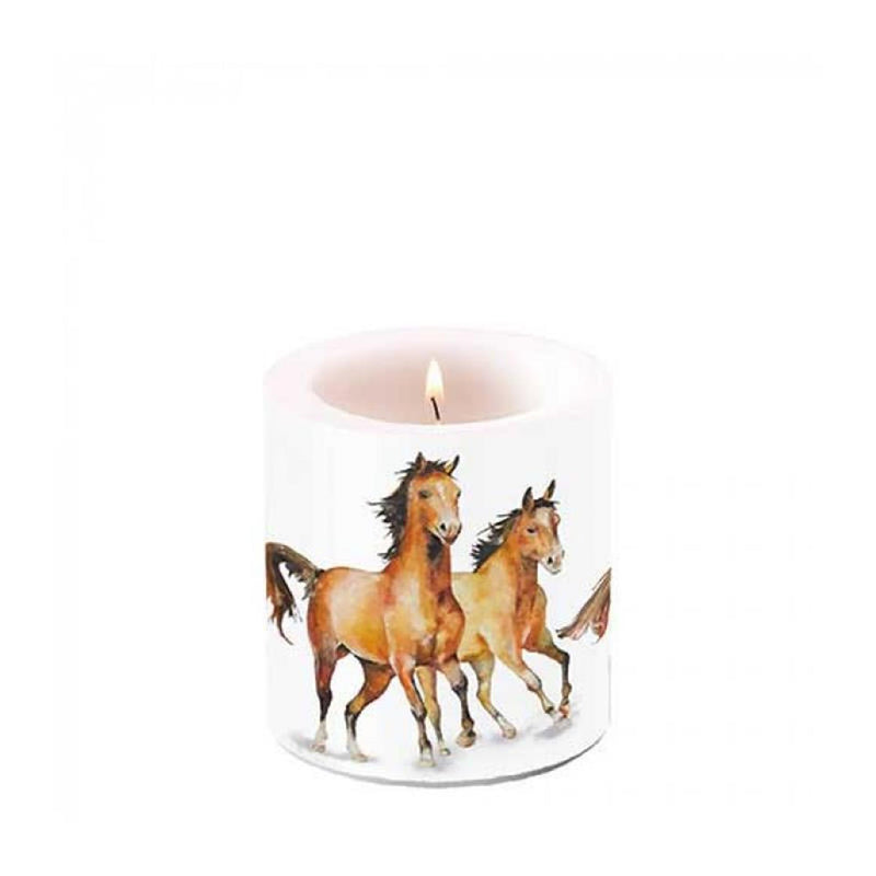 Afbeelding laden in galerijviewer, Ambiente kaars klein wild horses
