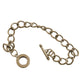 Darice • chain bracelet w toggle x1 ant. brass plated