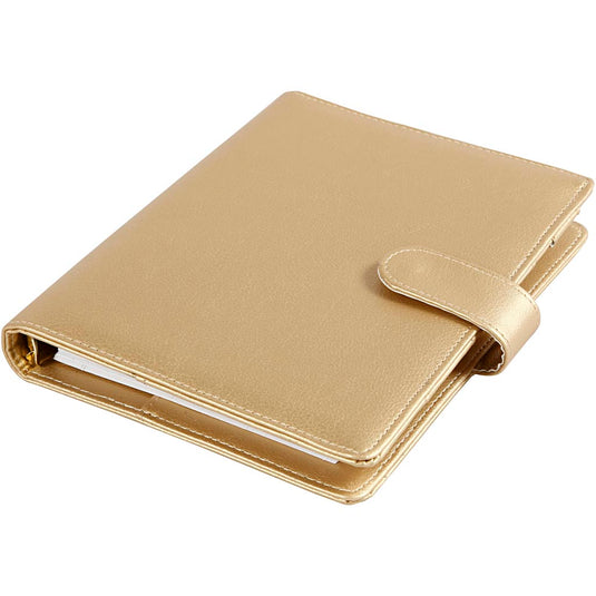 Planner bulletjournal, afm 19x23,5x4 cm, ringband, goud, 1 stuk