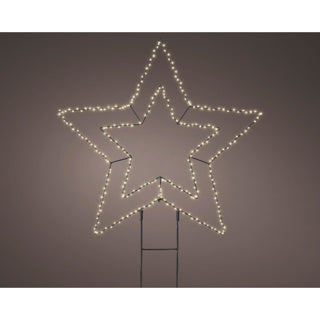 Afbeelding laden in galerijviewer, Micro led stake light metaal star steady buiten dia58cm x l.0.6cm
