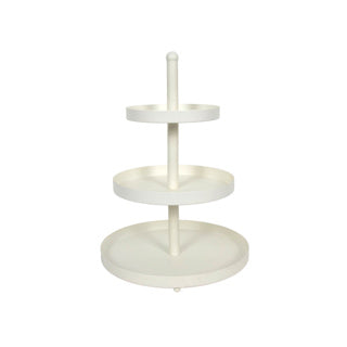 Etagere 3-laags metaal wit ø25x35cm fcb