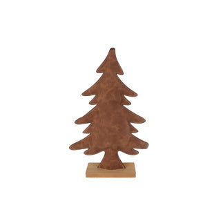 No brand sculptuur pine tree l bruin 24,5x5,5x35cm