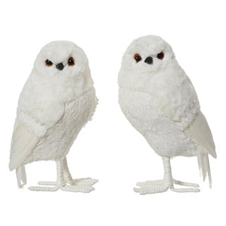 Kaemingk uil polyester 2assl.9cm x w.8cm x h.15cm | 2 stuks