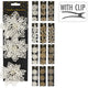 No brand bloem op clip glitter set 3 winter kl | 12 stuks