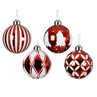 Afbeelding laden in galerijviewer, Kerstballen glas 4assdia8cm
