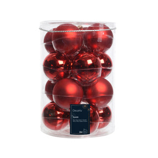Afbeelding laden in galerijviewer, Kaemingk kerstballen glas shiny,matt mixdia8cm
