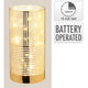 Cilinder glas met led 15cm gou