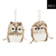 Ornament uil bruin 2 assorti - l12xb7xh10cm | 4 stuks
