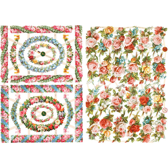 Https: www.cchobby.nl vintage-plaatjes-kleine-bloemen-vel-16-5x23-5-cm-2-vel-1-doos