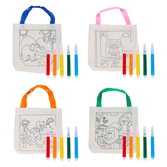 Katoenen tas met 5 stiften