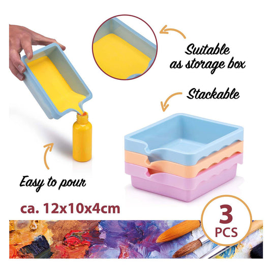 Merkloos sans marque palet mengbakjes verf set - kleurrijke verfpaletten voor kinderen.