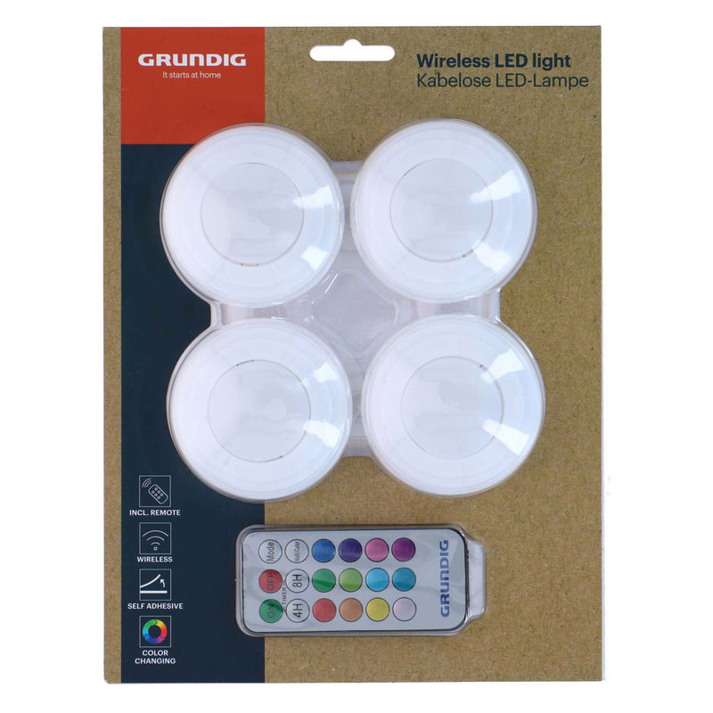 Afbeelding laden in galerijviewer, Kleurveranderende draadloze ledlamp, set van 4
