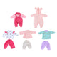 Poppenkleding set, 8dlg.
