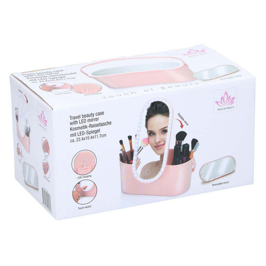 Reis-beautycase met led-spiegel