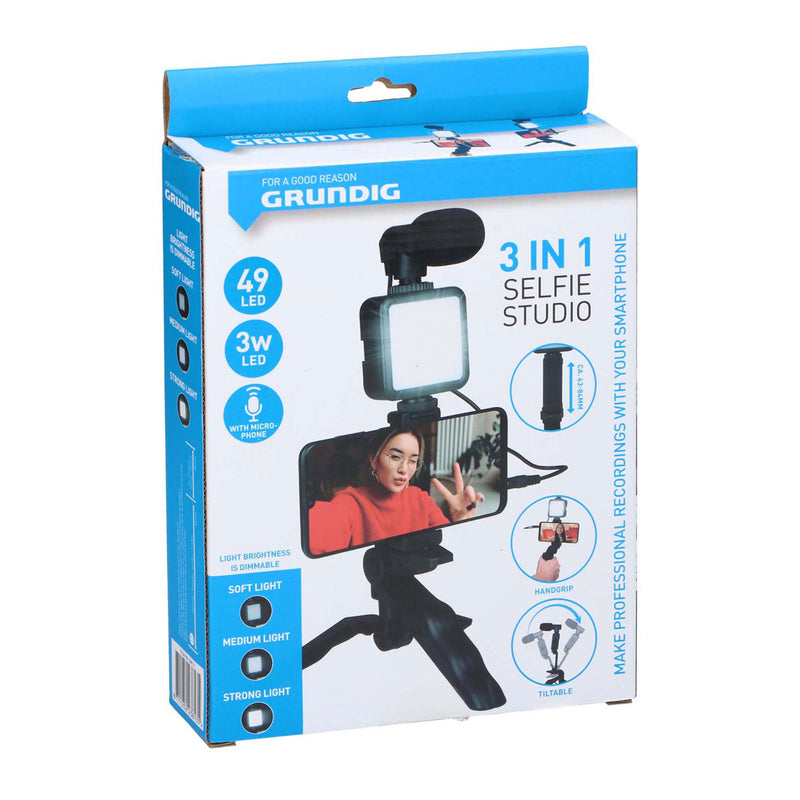 Afbeelding laden in galerijviewer, Selfiestudio vlog kit 3-in-1
