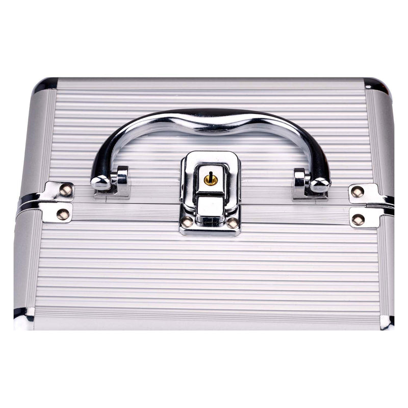Afbeelding laden in galerijviewer, Metalen make-up koffer - beautycase - 18x15cm
