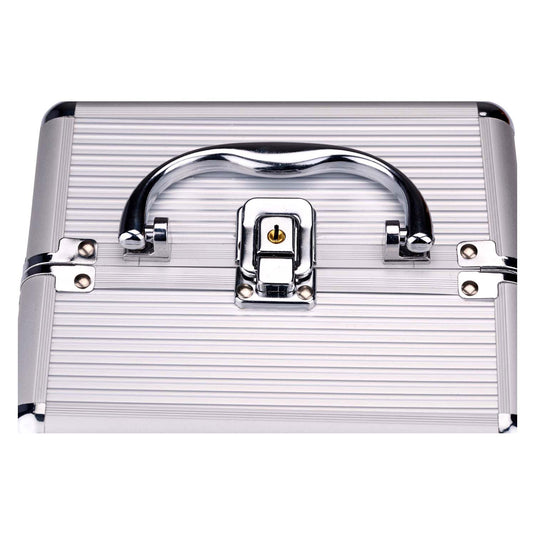 Metalen make-up koffer - beautycase - 18x15cm