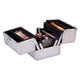 Metalen make-up koffer - beautycase - 18x15cm
